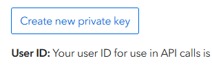 Create new private key button on zotero.org